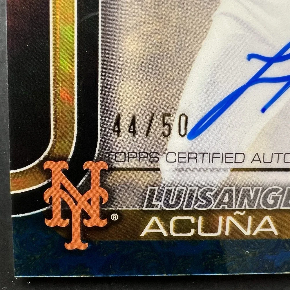 2025 Topps Gilded Luisangel Acuna Rookie Auto Blue /50